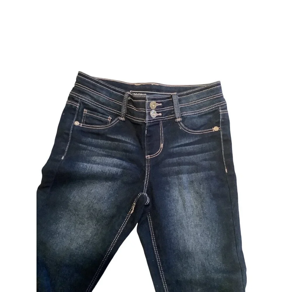 Sonoma Girls 6X Reg Jegging Adjustable Waist Dark Wash Denim Pants‎ Blue